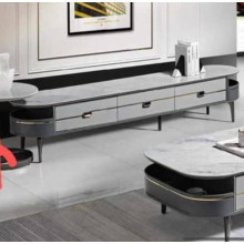 TABLE TV ET BASSE EN MARBRE GRIS